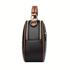 Crocodile Pattern Handbag Women's Crossbody Bag with Wide Strap