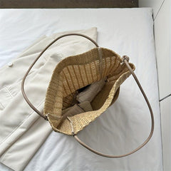 Straw Stitching Tote Bag Women's Woven Shoulder Bag