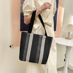 Fashionable Striped Pattern Shoulder Bag