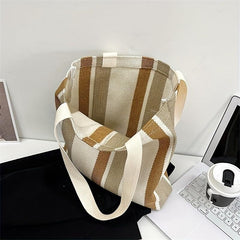 Fashionable Striped Pattern Shoulder Bag