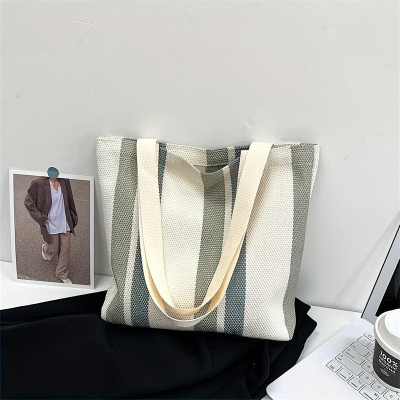 Fashionable Striped Pattern Shoulder Bag