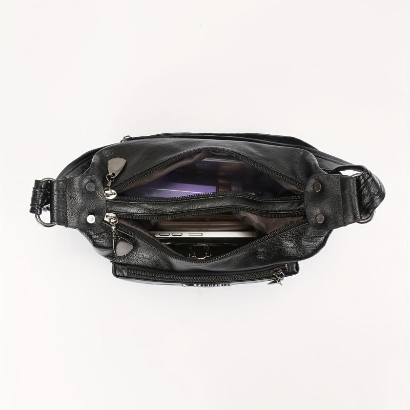 Classic Zipper Hobo Shoulder Bag for Women