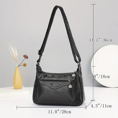 Classic Zipper Hobo Shoulder Bag for Women