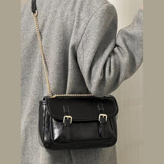 Retro Style Messenger Bag Solid Crossbody Bag