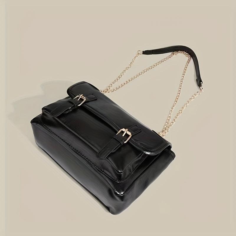 Retro Style Messenger Bag Solid Crossbody Bag
