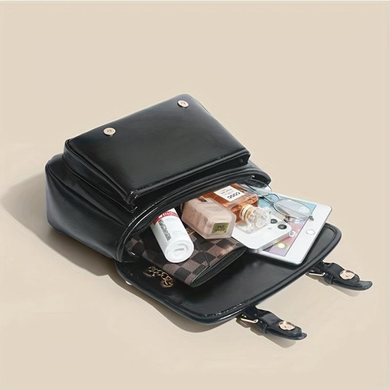 Retro Style Messenger Bag Solid Crossbody Bag