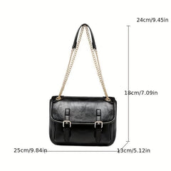 Retro Style Messenger Bag Solid Crossbody Bag