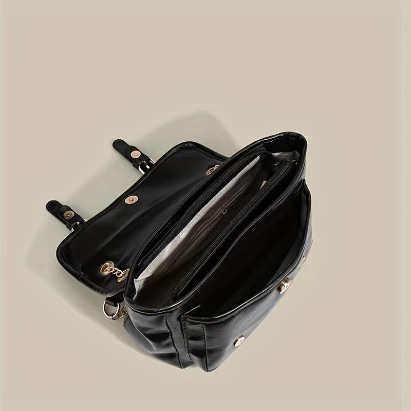 Retro Style Messenger Bag Solid Crossbody Bag