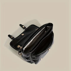 Retro Style Messenger Bag Solid Crossbody Bag