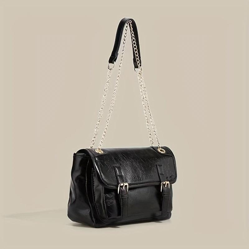 Retro Style Messenger Bag Solid Crossbody Bag