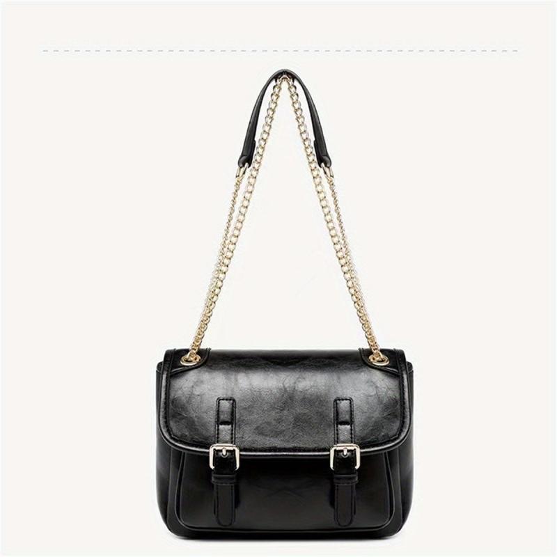 Retro Style Messenger Bag Solid Crossbody Bag