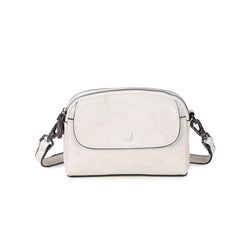 Solid Leather Crossbody Shoulder Bag Small Flap Purse