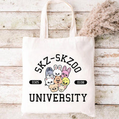 Colorful Animal Print Shoulder Bag Large Capacity Canvas Tote Bag