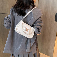 Y2K Shoulder Bag Rivet Underarm Bag Women's Casual Punk Handbag & Purse