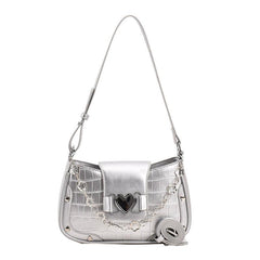 Y2K Shoulder Bag Rivet Underarm Bag Women's Casual Punk Handbag & Purse