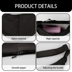 Large Capacity Solid Zipper Crossbody Bag All Match Causal Bag