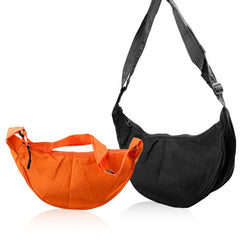 Large Capacity Solid Zipper Crossbody Bag All Match Causal Bag