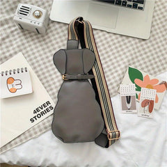 Cartoon Dog Crossbody Bag Faux Leather Sling Animal Chest Bag