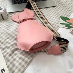 Cartoon Dog Crossbody Bag Faux Leather Sling Animal Chest Bag