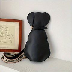 Cartoon Dog Crossbody Bag Faux Leather Sling Animal Chest Bag