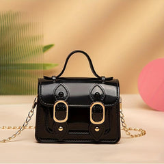 Flap Buckle Crossbody Chain Bag with Top Handle