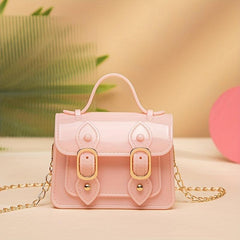 Flap Buckle Crossbody Chain Bag with Top Handle