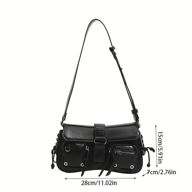 Grunge Y2K Underarm Baguette Bag Hippie Shoulder Bag Handbag