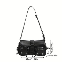 Grunge Y2K Underarm Baguette Bag Hippie Shoulder Bag Handbag