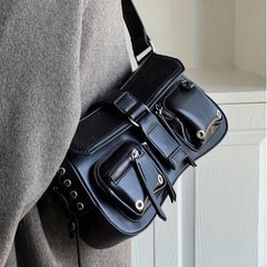 Grunge Y2K Underarm Baguette Bag Hippie Shoulder Bag Handbag