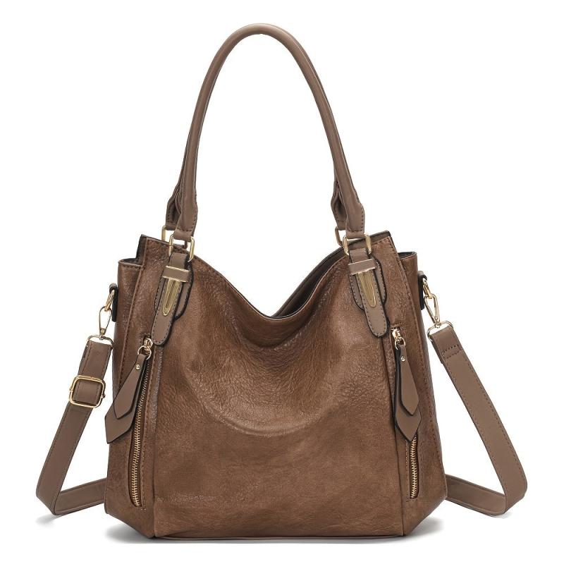 Vintage Large Capacity Hobo Bag Top Handle Satchel Tote