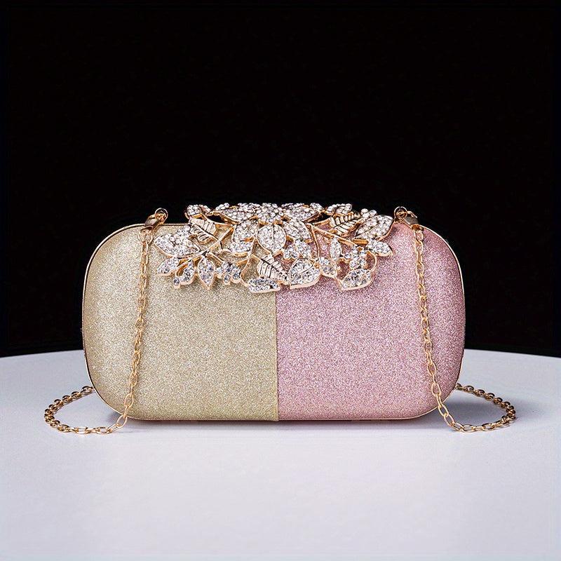 Glitter Rhinestone Evening Bag Dinner Clutch Purse Formal Banquet Handbag