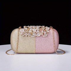 Glitter Rhinestone Evening Bag Dinner Clutch Purse Formal Banquet Handbag