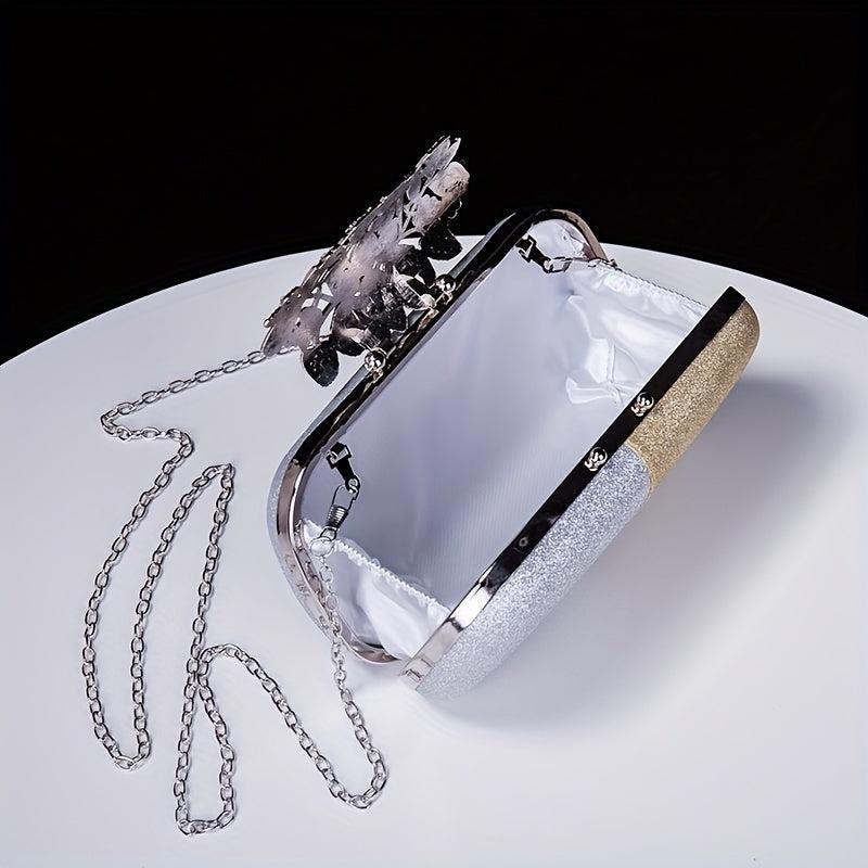 Glitter Rhinestone Evening Bag Dinner Clutch Purse Formal Banquet Handbag