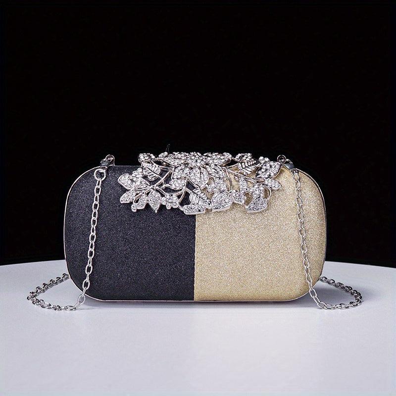 Glitter Rhinestone Evening Bag Dinner Clutch Purse Formal Banquet Handbag