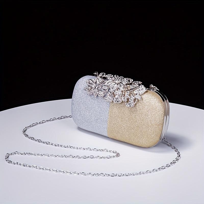Glitter Rhinestone Evening Bag Dinner Clutch Purse Formal Banquet Handbag