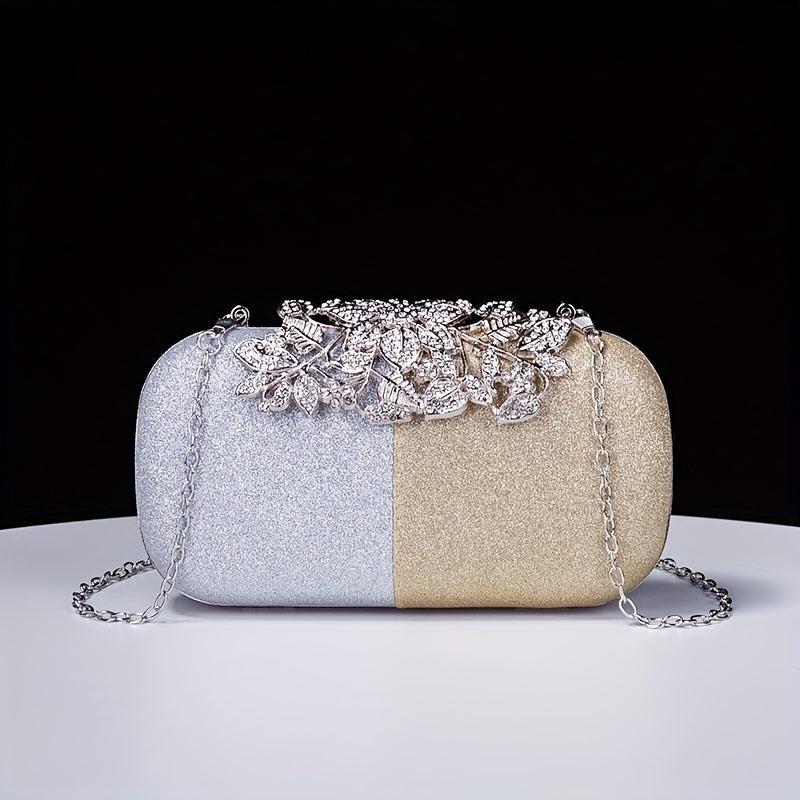 Glitter Rhinestone Evening Bag Dinner Clutch Purse Formal Banquet Handbag