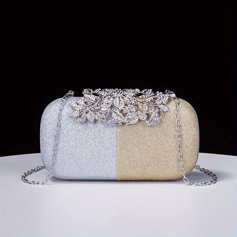 Glitter Rhinestone Evening Bag Dinner Clutch Purse Formal Banquet Handbag