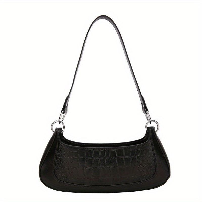 Crocodile Embossed Baguette Bag Underarm Bag for Women
