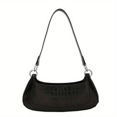 Crocodile Embossed Baguette Bag Underarm Bag for Women