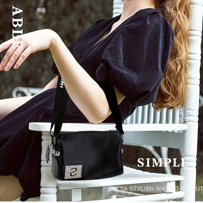 Stylish Shoulder Bag with Wide Strap for Women