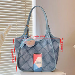 Stylish Argyle Pattern Shoulder Bag for Women