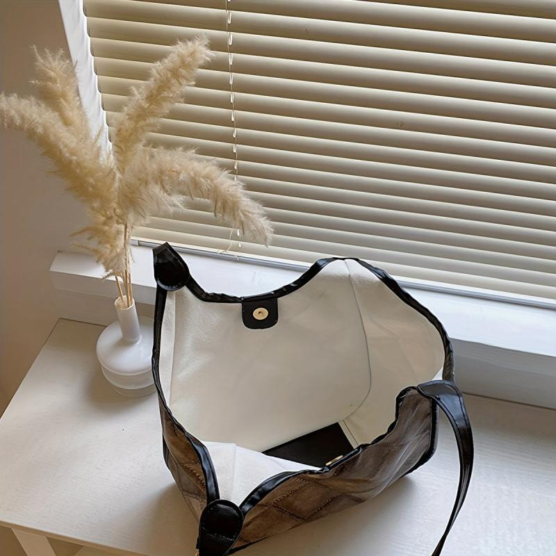 Stylish Argyle Pattern Shoulder Bag for Women