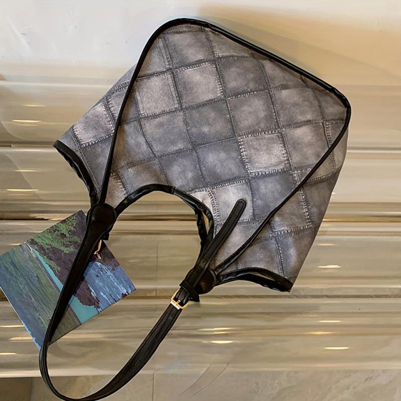 Stylish Argyle Pattern Shoulder Bag for Women