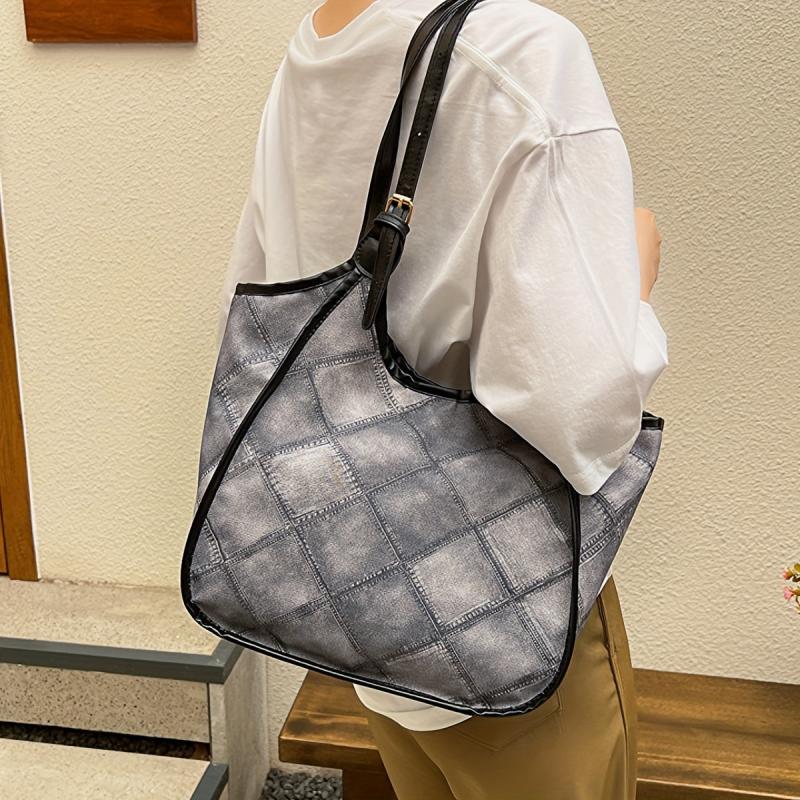 Stylish Argyle Pattern Shoulder Bag for Women