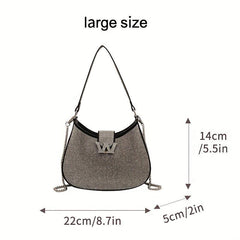 Y2K Rhinestone Hobo Bag Chain Crossbody Glitter Clutch Purse