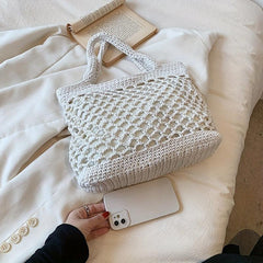 Boho Style Woven Tote Bag for Travel