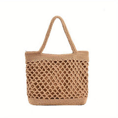 Boho Style Woven Tote Bag for Travel