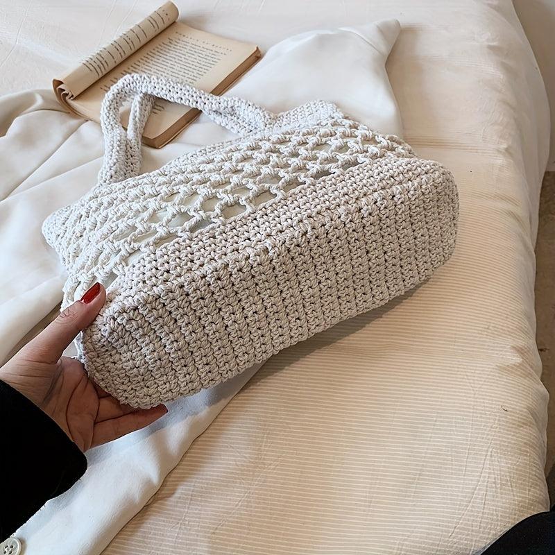 Boho Style Woven Tote Bag for Travel