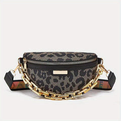 Chain Decor Crossbody Bag Love Letter Print Shoulder Bag