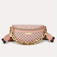 Chain Decor Crossbody Bag Love Letter Print Shoulder Bag